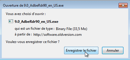 Windows 7 > Installer acrobat reader 9.0
