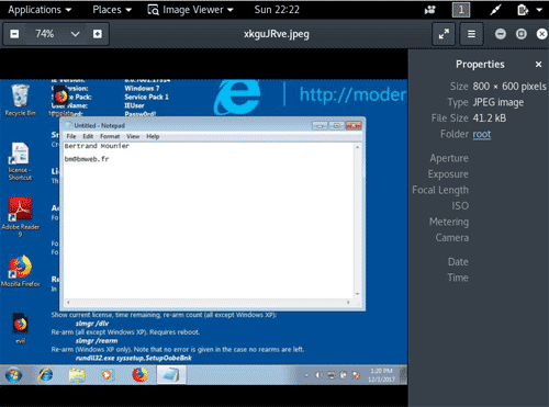 Metasploit-FW > Prendre la main sur la machine Windows 7