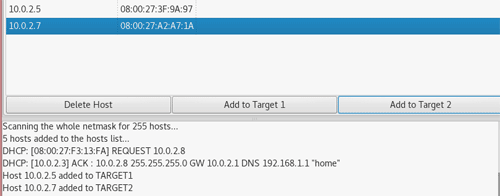 Kali > Lancer le programme Ettercap