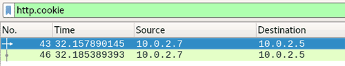 VM Kali > Récupérer la valeur du cookie de session