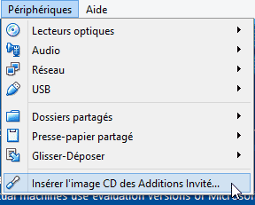Installation des additions invité