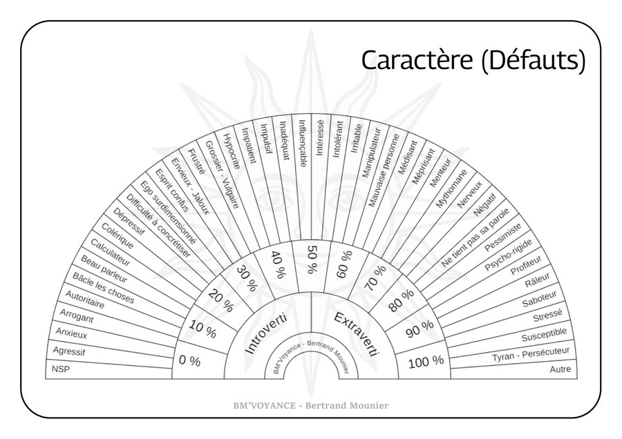 Caractère (Défauts)