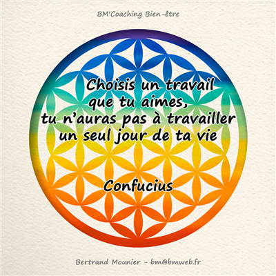 Choisis un travail que tu aimes, tu n'auras pas à travailler un seul jour de ta vie — Confucius