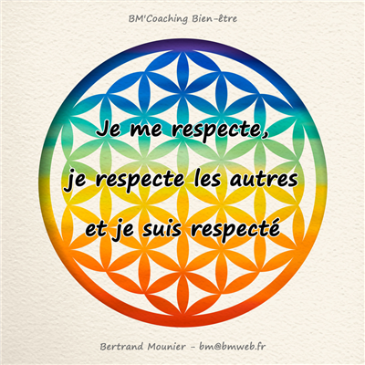 Je me respecte, je respecte les autres et je suis respecté