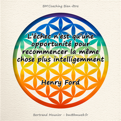 L'échec n'est qu'une opportunité pour recommencer la même chose plus intelligemment — Henry Ford