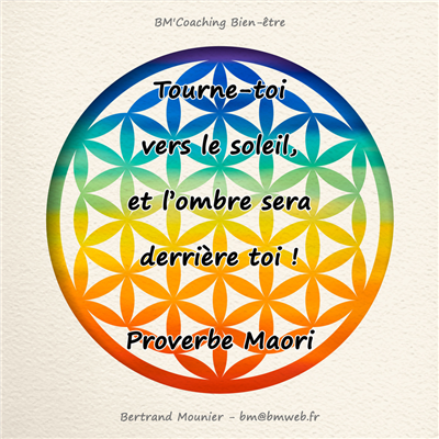 Tourne-toi vers le soleil, et l'ombre sera derrière toi ! — Proverbe Maori