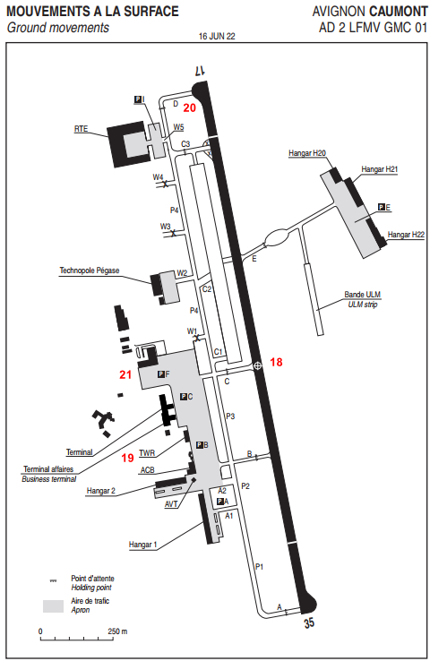 Carte VAC, page GMC (Ground Movements) annotée