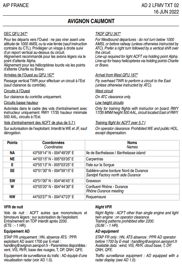 Carte VAC, page TXT (suite)
